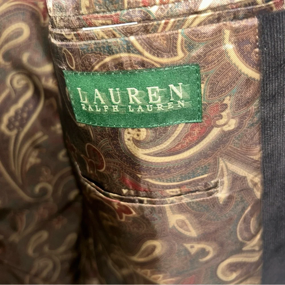 Lauren Ralph Lauren Corduroy Blazer Brown Sport Coat Preppy Travel Mens 48R - Picture 6 of 13